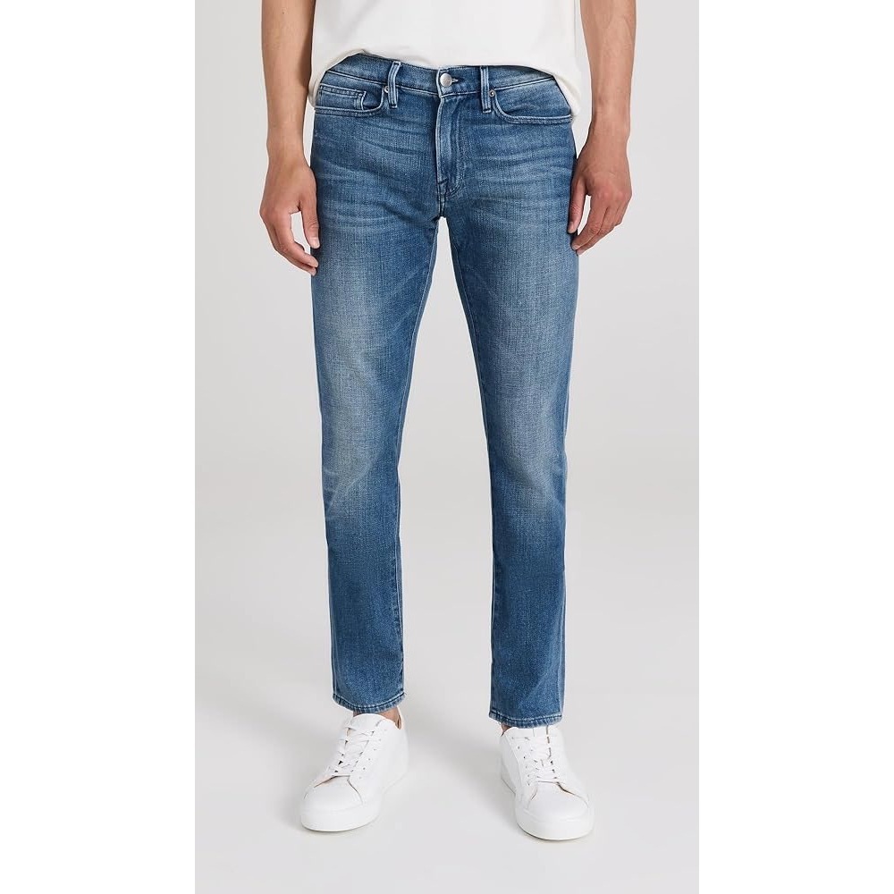 FRAME Men's L'Homme Slim Jeans Medium Wash Denim Straight Leg-Size 31/33